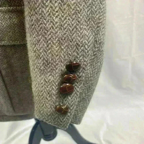 Vintage Cricketeer Wool Blazer Sport Coat Made in USA Tweed Jacket 70s LG/XL - Picture 3 of 8